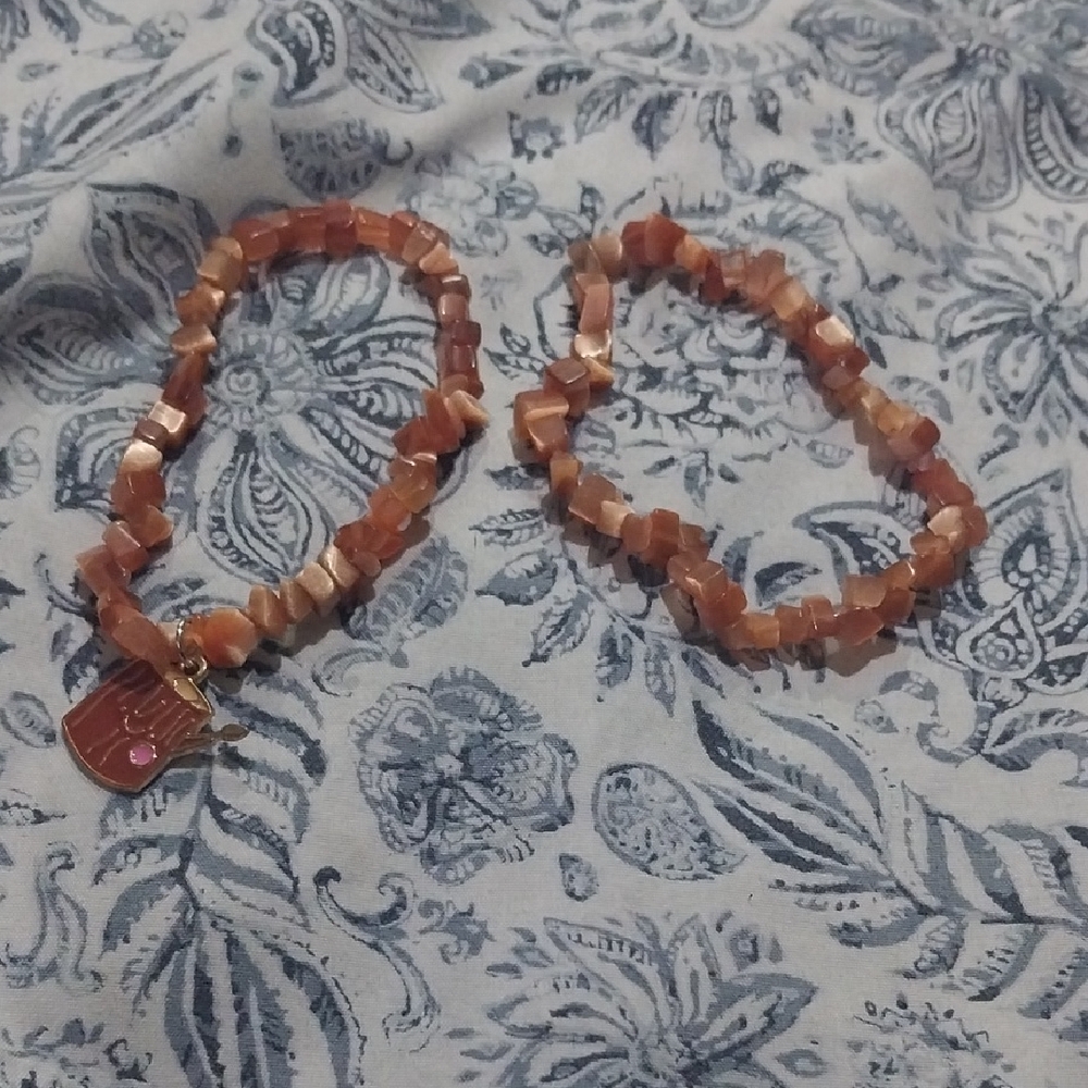 Elegant Fall Beaded Bracelet Set With Fall Charms
